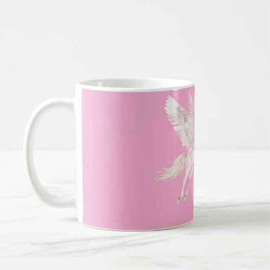 Rosa Rosa-Rosa-Flügel Kaffeetasse (Links)