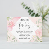 Rosa Rosa Rosa Girl Girl Babydusche Anfrage Begleitkarte (Stehend Vorderseite)