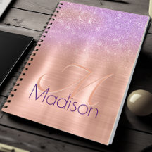 Rosa Rosa Rosa Glitzer Monogramm