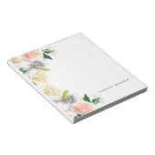 Rosa Rosa-Rosa-Goldflorenskript Notizblock (angewinkelt)