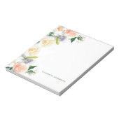 Rosa Rosa-Rosa-Goldflorenskript Notizblock (Rotiert)