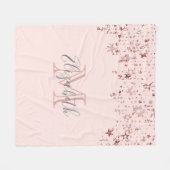 Rosa Rosa Rosa Goldsternname Fleecedecke (Vorderseite (Horizontal))