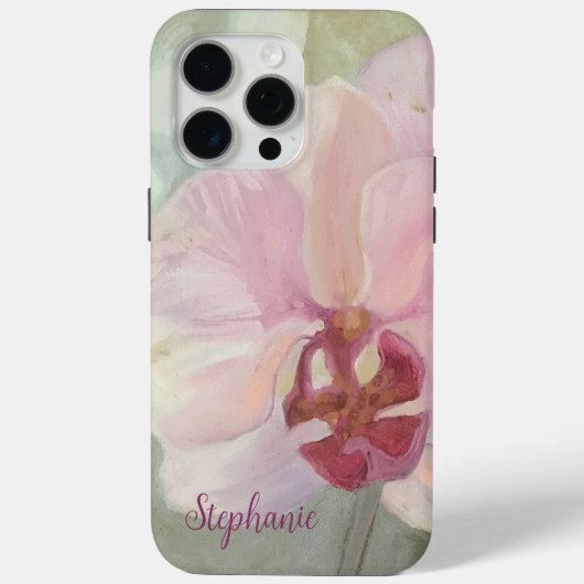 Rosa Rosa-Rosa-Monogramm-Girl-Orchid Case-Mate iPhone Hülle (Rückseite)