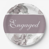 Rosa Rosa-Rosa-Papierplatte Pappteller (Vorderseite)