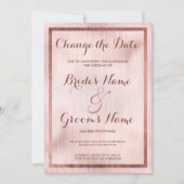 Rosa Rosa Rosa Pinselstriche ändern Datum Einladung (Vorderseite)