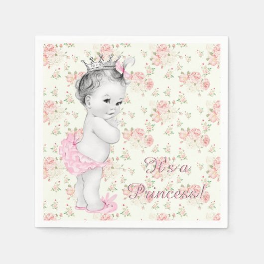 Rosa Rosa Rosa Princess Baby Dusche Serviette (Vorderseite)