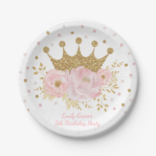 Rosa Rosa Rosa Rosa Königliche Prinzessin Pappteller