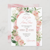 Rosa Rosa Rosa Rosenmärchen laden zur Hochzeit ein (Vorne/Hinten)