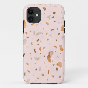 Rosa Rosa Rosa Terrazzo mit goldfarbenen Kupfer-Sp Case-Mate iPhone Hülle