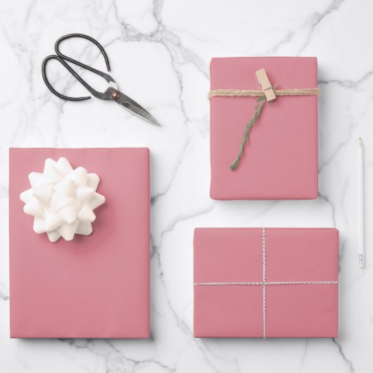Rosa, rosa, rosafarbene Papiertücher Geschenkpapier Set (Vorderseite)