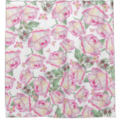 Rosa-Rosa-Rose Duschvorhang (Vorderseite)