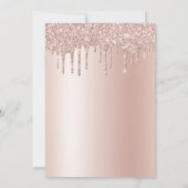 Rosa Rosa - Rose Gold Brautparty Einladung (Rückseite)