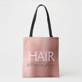Rosa Rosa - Rose Gold Foil Haare Treppenaufgang -  Tasche (Vorderseite)