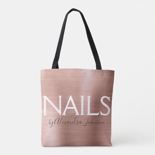 Rosa Rosa - Rose Gold Foil Nails - Salon Tasche (Rückseite)