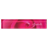 Rosa Rosa Rose Personalisierter Name Plakat Namensplakette (Vorderseite)