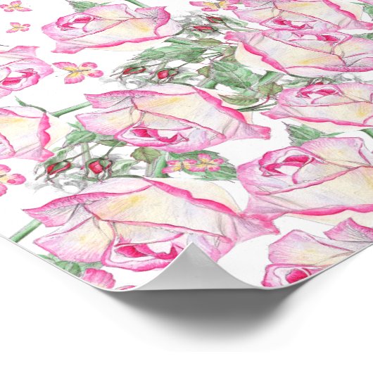 Rosa-Rosa-Rose Poster (Ecke)