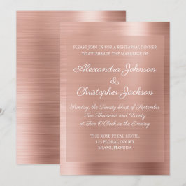 Rosa Rosa Rose Probe Abendessen Einladung