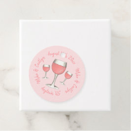 Rosa Rosa Rose Rosé Brautparty Geschenkanhänger