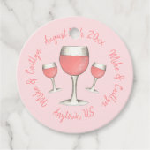 Rosa Rosa Rose Rosé Brautparty Geschenkanhänger (Vorderseite)