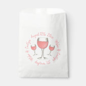 Rosa Rosa Rose Rosé Brautparty Geschenktütchen (Vorderseite)