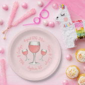 Rosa Rosa Rose Rosé Brautparty Pappteller (Party)