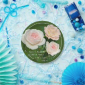 Rosa Rosa Rosenblüten Pappteller (Party)