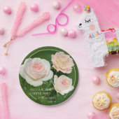 Rosa Rosa Rosenblüten Pappteller (Party)