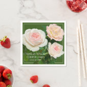 Rosa Rosa Rosenblüten Serviette (Beispiel)