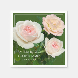 Rosa Rosa Rosenblüten Serviette