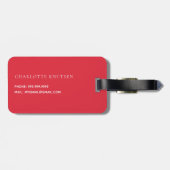 Rosa Rosa-Rosengarbe Gepäckanhänger (Rückseite horizontal)