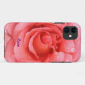 Rosa Rosa-Rosenwasser tropft Personalisiert Case-Mate iPhone Hülle (Rückseite (Horizontal))