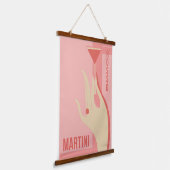Rosa-Rosa-Rosso-Poster Wandteppich Mit Holzrahmen (Gewinkelt)