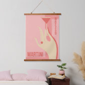 Rosa-Rosa-Rosso-Poster Wandteppich Mit Holzrahmen (Schlafzimmer)