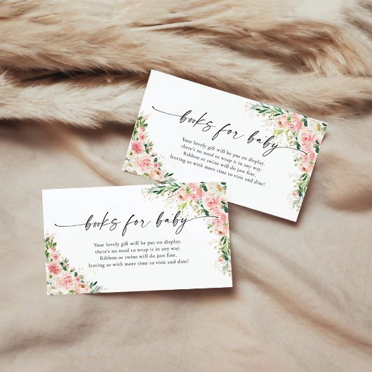 Rosa rosa rote Gold-Bücher für die Babyumschließka Begleitkarte