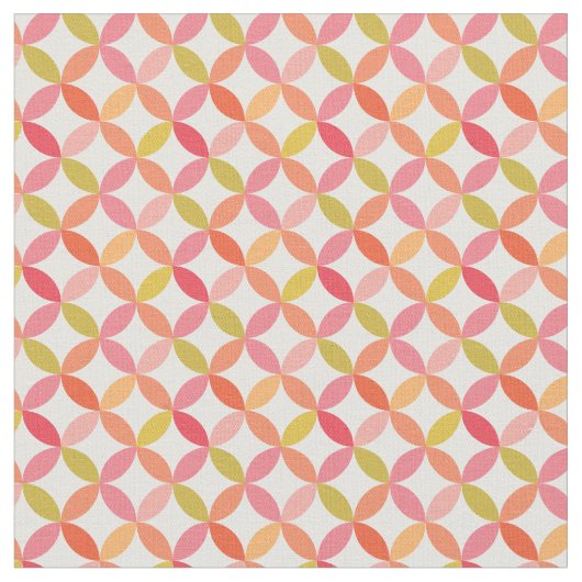 rosa rosa rote Kreisel Muster des Mitteljahrhunder Stoff (Nahaufnahme)