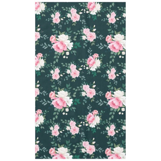 Rosa, rosa, roter Blumenhintergrund Tischdecke (Vorderseite)