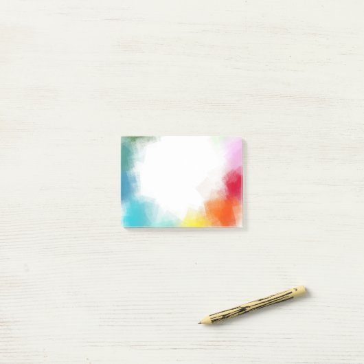 Rosa Rosa Roter Regenbogen Post-it Klebezettel (Auf Schreibtisch)