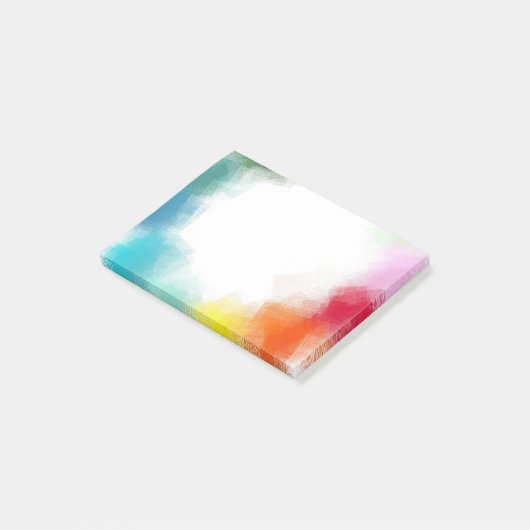 Rosa Rosa Roter Regenbogen Post-it Klebezettel (angewinkelt)