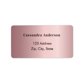 Rosa Rosa-Rücksendetikett Adressaufkleber (Vorne)