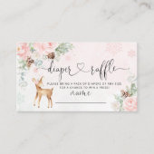 Rosa Rosa Schneeflocken, Reh-Windelraffinerie Begleitkarte (Vorderseite)