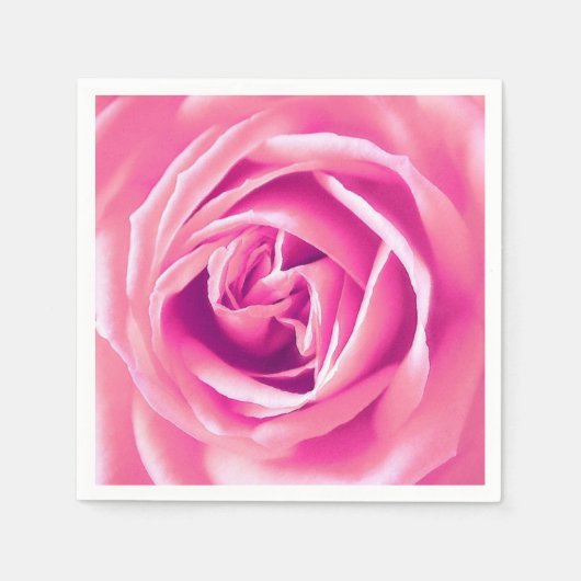 Rosa Rosa Serviette (Vorderseite)