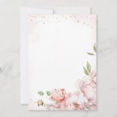 Rosa Rosa Sie ist vom Brautparty des Marktes Einladung (Rückseite)