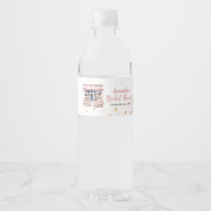 Rosa Rosa Sie ist vom Brautparty des Marktes Wasserflaschenetikett