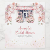 Rosa Rosa Sie ist vom Brautparty des Marktes Weinetikett (Einzelnes Label)