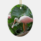 Rosa rosa Spoonbill-Vogel Keramikornament (Rechts)