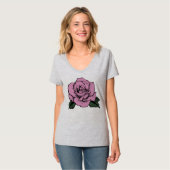 Rosa Rosa T-Shirt (Vorderseite Vollansicht)