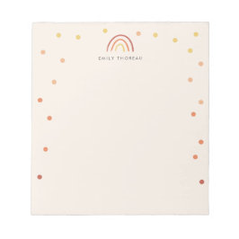 Rosa Rosa Terracotta Rainbow Confetti Custom Niedl Notizblock