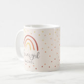 Rosa Rosa Terracotta Rainbow Custom Flower Girl Kaffeetasse (Vorderseite Links)