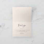 Rosa Rosa Terracotta Rainbow Personalisierte Meldu Dankeskarte (Innenseite)