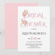 Rosa Rosa-Typografie, rosa Rosen Brautparty